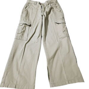 Cargo Supply Mens Cargo Pants Beige Size 34 100% Cotton Button Zip Close Pockets